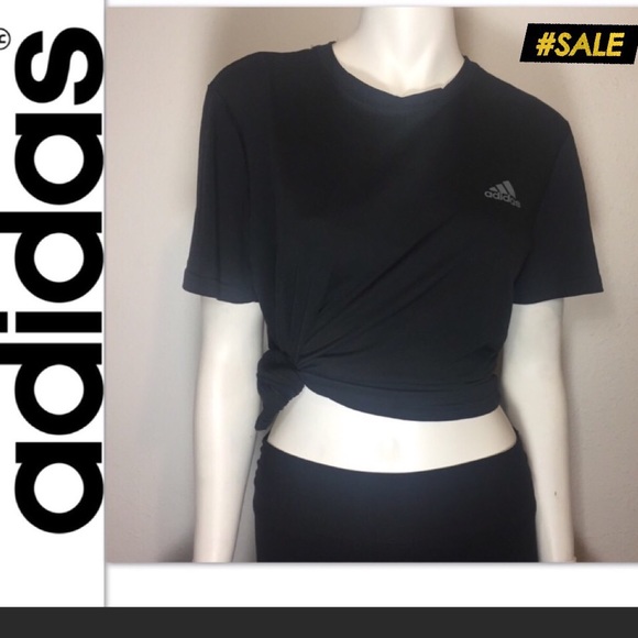 adidas Tops - Adidas Ultimate Tee Medium Black Cotton Blouse
